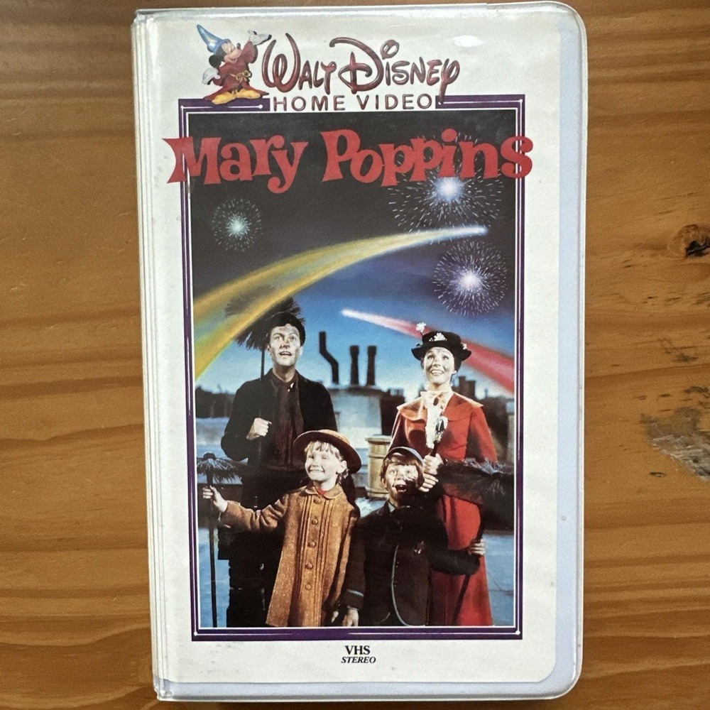 Mary Poppins (VHS, Walt Disney Clamshell) Masterpiece Collection‎ 1980 EUC
